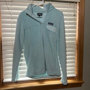 light blue quarter button patagonia long sleeve!